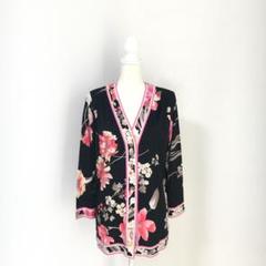 美品✨ LEONARD レオナール カンカン素材 ロングカーディガン 近年美品 LEONARD レオナール カンカン ロング カーディガン 42