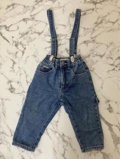 twin collective サスペンダー付きフレアデニム Twin Collective FARRAH FLARE JEAN - BLUE PATCH