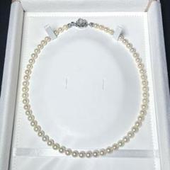 美品白珠 アコヤ本真珠 ネックレス 高級 冠婚葬祭 6.1〜6.4mm M165