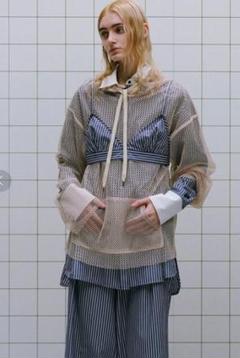 未使用タグ付き//メゾンスペシャル　Diamond Mesh Hoodie 青 セール 登場から人気沸騰 MAISON SPECIAL（メゾンスペシャル）の