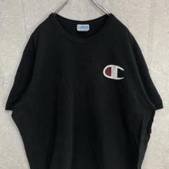 チャンピオン　プリントロゴ　ブラック　オーバーサイズTシャツ 3XL