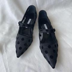 Manolo Blahnik ブラック ポインテッドトゥミュール