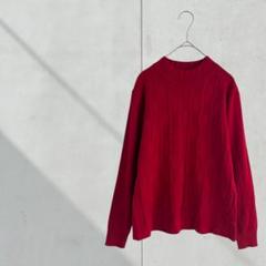 3578【一点モノ】セーター　ニット　長袖　赤　還暦　派手　大人　ミセス　秋冬