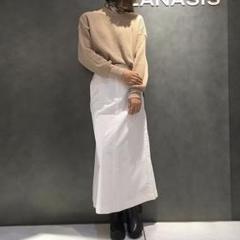 JEANASiS ツイルAラインロングスカート 白色