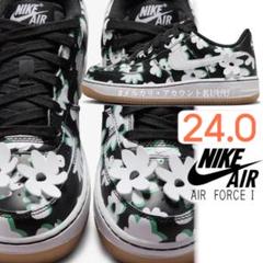 【新品24cm】NIKE|エアフォース1GS|ブラック/グリーン/ホワイト