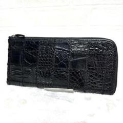 ✨未使用✨クロコダイル　マットクロコ　長財布　L字ファスナー　ブラック 新品未使用タグ付き】マットクロコダイル革 L字ファスナー長財布