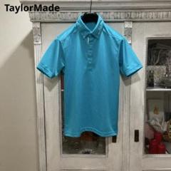 TaylorMade テーラーメイド 半袖シャツ M ライトブルー ボタンダウン