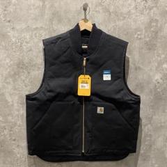 Carhartt（カーハート）ダウンベスト/M/ブラック/US古着 USA製 M ブラック 黒 ダックベスト ベスト Carhartt ダック 古着