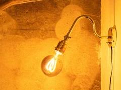 【LED電球付き】1灯 ブラケットライト 壁直付け LED 対応　本体黒