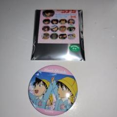 名探偵コナン 缶バッジ 蘭と新一 桜 思い出 幼稚園 - メルカリ