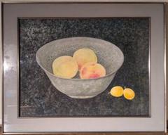 真作】絵画 杉原元人 日本画12号 静物 写実と品格を備えた静物