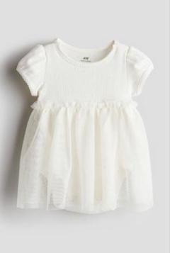 H&M ホワイト チュールスカート ボディスーツ ロンパース 70 75 80