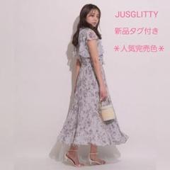 新品未使用＊ジャスグリッティー＊花柄ボウタイプリーツ