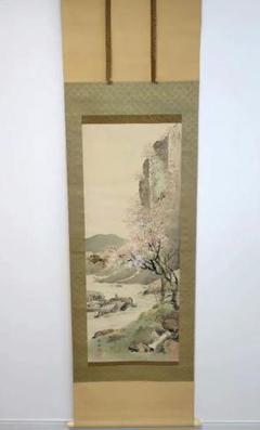 【真作】三木翠山/釣人図/人物図/アユ図/鮎釣図/掛軸/名家伝来/AB-972 真作】三木翠山/釣人図/人物図/アユ図/鮎釣図/掛軸/名家伝来/AB