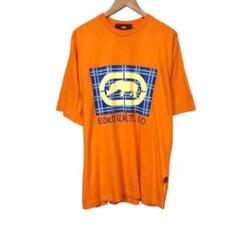 売れ筋アイテムラン 激レア L オレンジ デカロゴ 半袖Tシャツ エコー UNLTD ECKO トップス