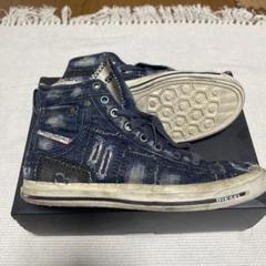 DIESEL デニム ハイカットスニーカー 箱付き - メルカリ