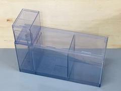 一台限定 450×300×300オーバーフロー水槽用塩ビ三層濾過槽+ウールBOX 1台限定 特注仕様 塩ビ濾過槽+ウールBOX 600X200X300三層式