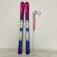 Elan 子供用スキー板 120cm、ストック 90 cm 120cm ELAN 子供用カービングスキー