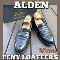 オールデン/ALDEN/10/28/黒/ペニーローファー/ブラック/コインのサムネイル
