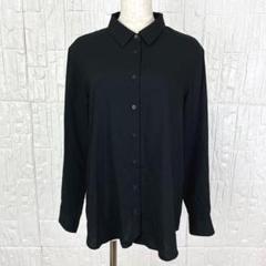 【定番アイテム】美品　ユニクロ　UNIQLO シンプル黒シャツ　L 【737】