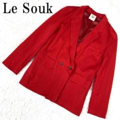 Le Souk ルスーク テーラードジャケット レッド 36 B7595