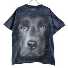 ザマウンテン　メンズTシャツ　灰色　M　犬　ラブラドール　アニマル【4189】