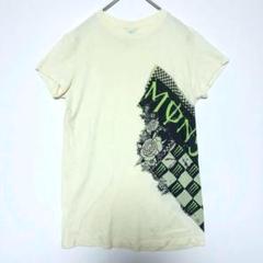 モンスターエナジー 総柄ロゴTシャツ L 白×黒×緑