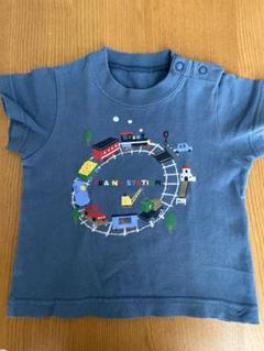 familiar ファミリア　電車と駅のイラストTシャツ　※訳あり