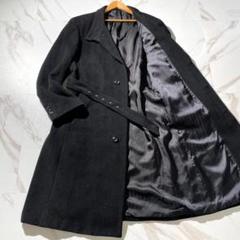 【美品✨】BARREAUX アンゴラ混 チェスターコート ベルト 黒 XL 美品✨】BARREAUX アンゴラ混 チェスターコート ベルト 黒 XL