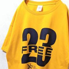 ヘインズ フリー23 NCF ロゴ Tシャツ イエロー 黄色 L 古着のサムネイル