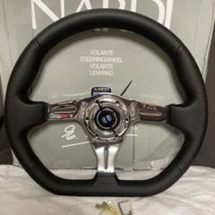 希少【 美品 】NARDI Classicウッドステアリング　ナルディ ボス付き NARDI CLASSICWOOD ナルディハンドル ステアリングボス付き
