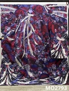 振袖 豪華 ストーン 銀通し 薔薇尽くし 身丈174cm 撥水加工済