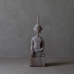 木彫り仏像☆インド製1980年代ビンテージ】【レア】