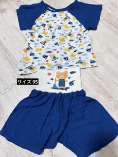 さわやか生地 夏用パジャマ 腹巻き付き くまさん 95