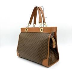 【CELINE】トートバッグ マカダム柄 PVC ダークブラウン