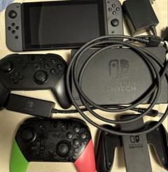 【おすすめ】 Nintendo Switch本体 Proコントローラー2個付き ジャンク 箱無 Nintendo Switch