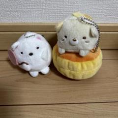 すみっコぐらし　ボールチェーン付き　ホットケーキになりきり　ぬいぐるみ　ねこ