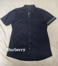 Burberry Black Label 半袖シャツ ネイビー サイズ3 - メルカリ