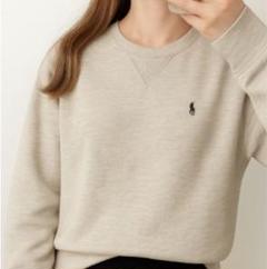 【人気商品】ポロラルフローレン　モカベージュ　スウェット　S POLO RALPH LAUREN】スウェットトップス(パーカー)｜トップス