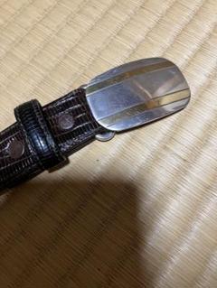 vintage Tiffany シルバー　ベルト　アメリカ製　リザード　箱付 vintage Tiffany シルバー ベルト アメリカ製 リザード 箱付