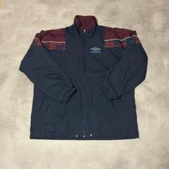 90s アンブロ ナイロンジャケット vintage L ネイビー ボルドー