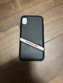 ディーゼル　iPhone XS用ブラックレザーケース　diesel