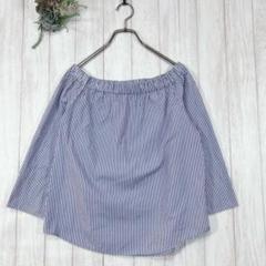 ☆ザラウーマン/ZARA (XS) ストライプ オフショルダー ブラウス