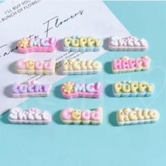 5個入150円 パステル文字パーツ セット