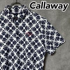 Callaway キャロウェイ 総柄 花柄 半袖 ポロシャツ ゴルフ ウェア