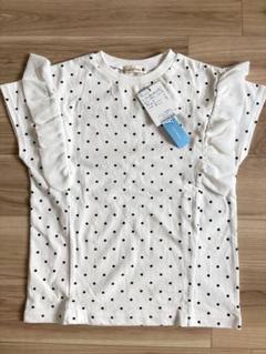 ブランシェス 半袖 Tシャツ フリル ドット柄 アプレレクール プティマイン