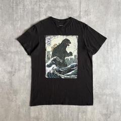 【00s GODZILLA】レア　Tシャツ　ゴジラ　富嶽三十六景　浮世絵　古着