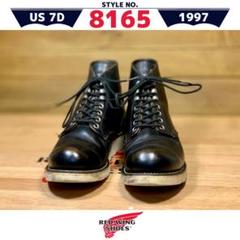 現品限り一斉値下げ! 8165美品7D/旧羽タグ97年製造レッドウィング黒アイリッシュセッターブラック - ブーツ