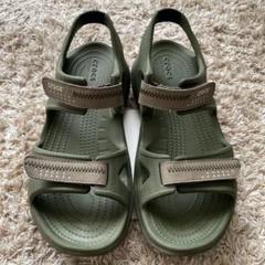 CROCS スポーツサンダル オリーブグリーン Mサイズ8 (全体的に綺麗)