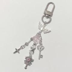 ビーズキーホルダー コレクトブック ピンク
